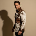 Men's Hair-On Cowhide Leather Western Shirt image 3