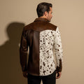 Men's Hair-On Cowhide Leather Western Shirt image 4
