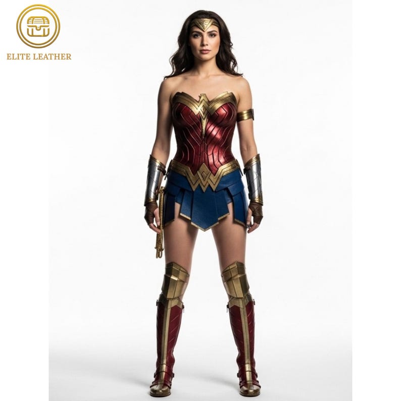 Custom Wonder Women Costume | Shield & Sword Hero Outfit | Comic Style Cosplay | Gift for Her
