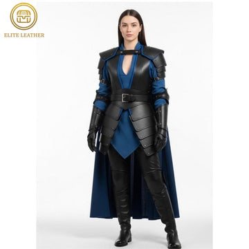 Handmade Gothic Leather Armor for Women | Dark Queen Battle Outfit | Alternative LARP Cosplay | Gift for Her