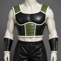 Men's Black Leather Saiyan Armor Costume