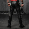 Men's Red Leather Shirt & Black Leather Pants Set image 5