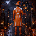 Men's Orange White Leather Wizard Costume Set image 2