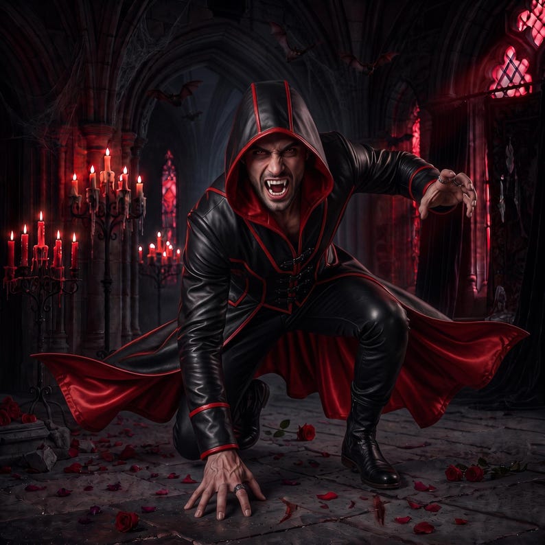 Gothic Vampire Cosplay Outfit image 7