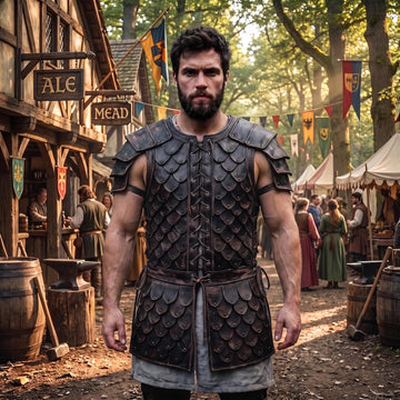 Handmade Leather Scale Armor Vest