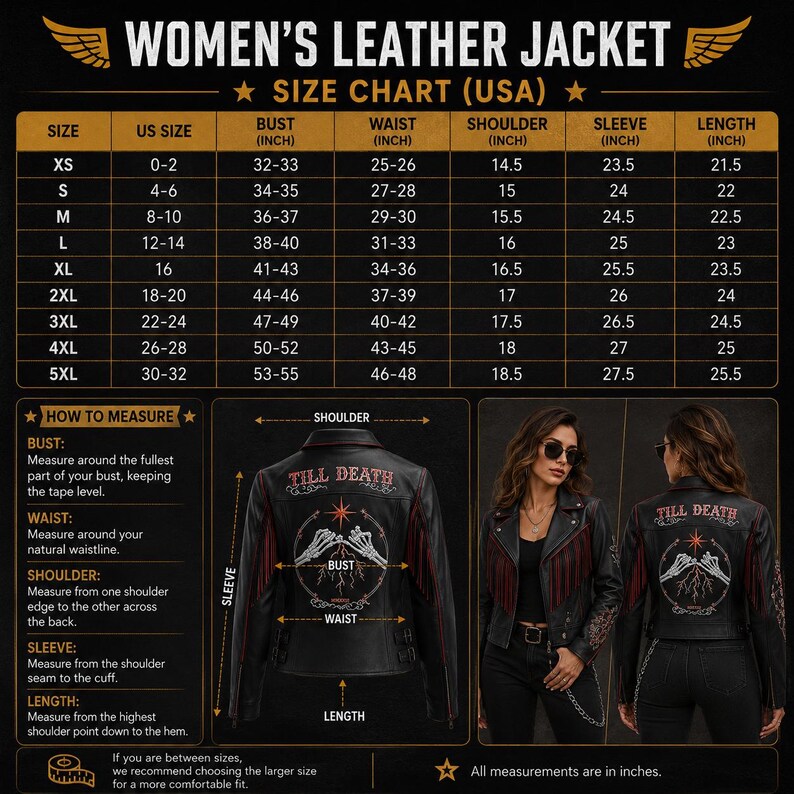 Black Leather Fringe Jacket Cropped Moto Coat Skeleton Hands