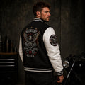 Varsity jacket back graphic Midnight Rider