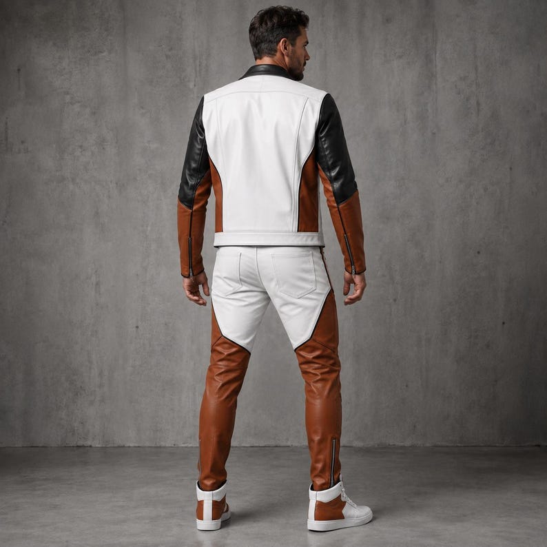 Biker Jacket and Pants Set image 5
