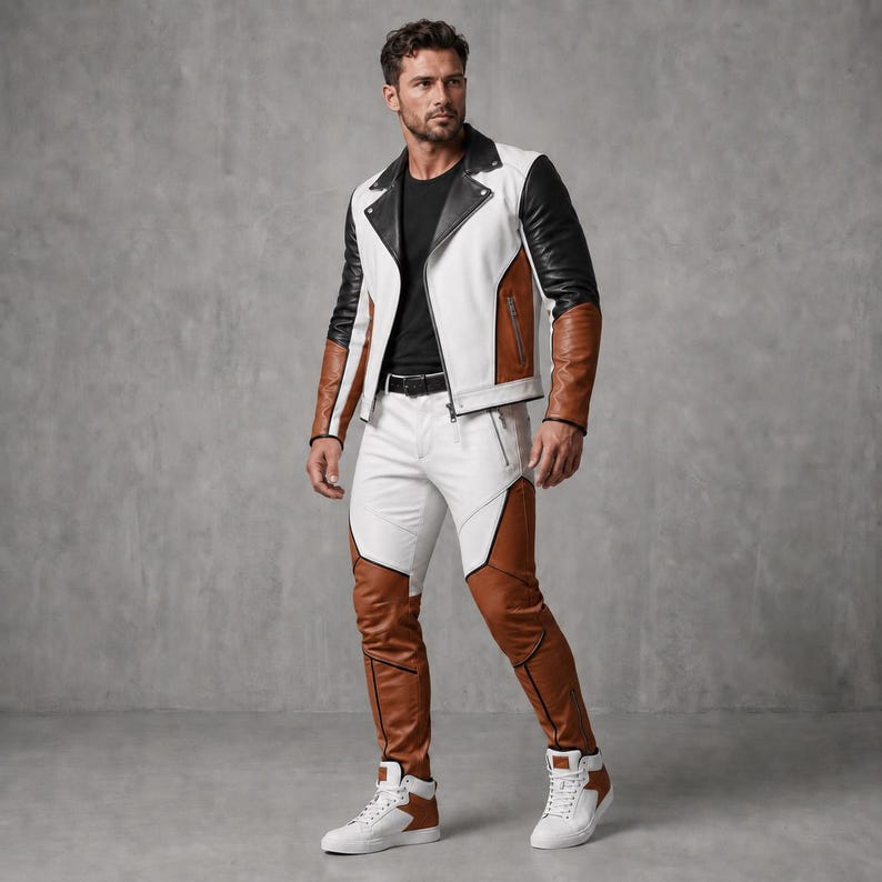 Biker Jacket and Pants Set image 3