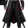 Gothic Black Hooded Trench Coat image 4