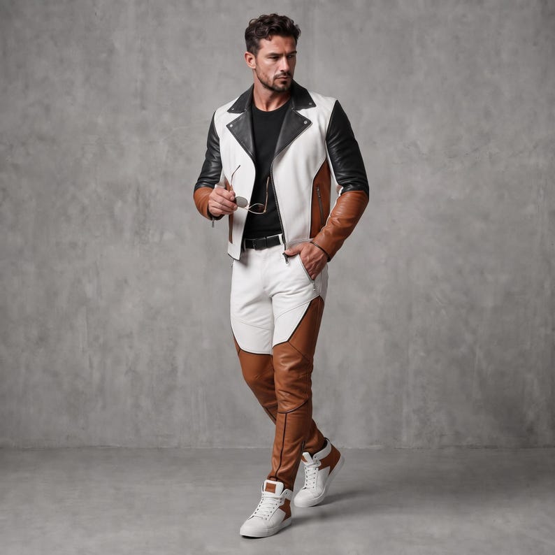 Biker Jacket and Pants Set image 6