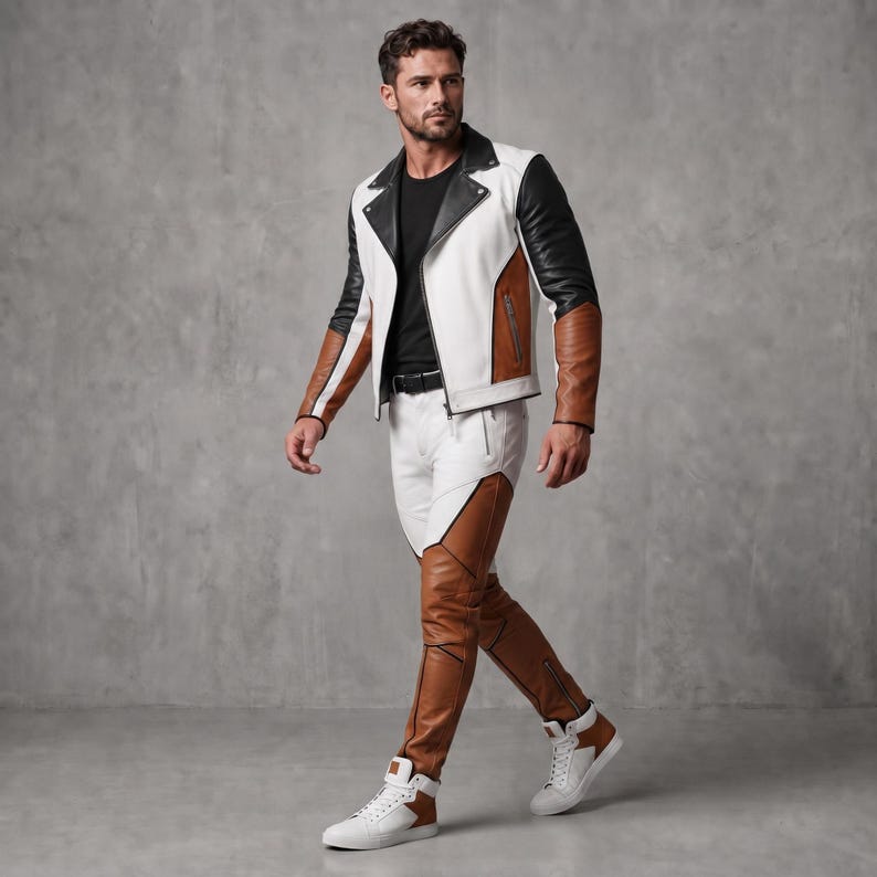 Biker Jacket and Pants Set image 7