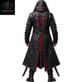 Gothic Black Hooded Trench Coat image 5