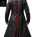 Gothic Black Hooded Trench Coat image 6